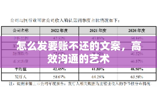 怎么发要账不还的文案，高效沟通的艺术