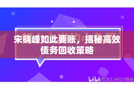 宋晓峰如此要账，揭秘高效债务回收策略