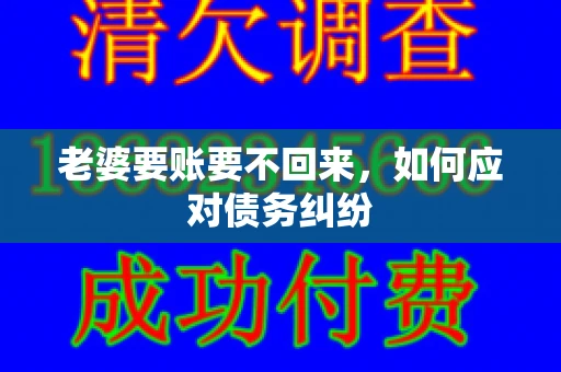 老婆要账要不回来，如何应对债务纠纷