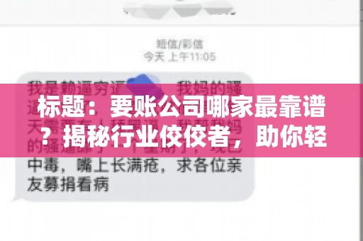 标题：要账公司哪家最靠谱？揭秘行业佼佼者，助你轻松追回欠款